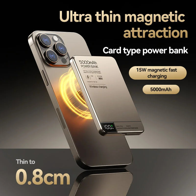 VibeHaven™ MagPower Ultra-Slim Wireless Power Bank