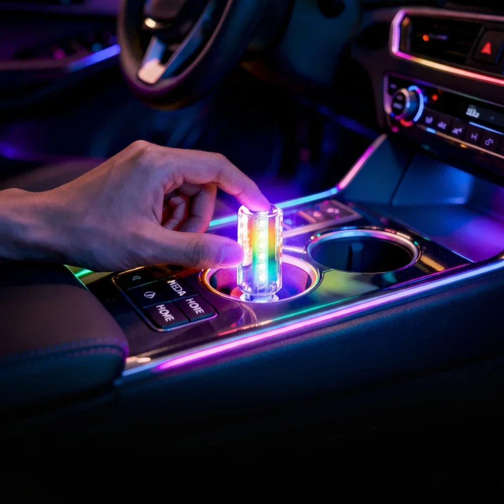 VibeHaven™ AutoGlow Ambient Car Coaster Light