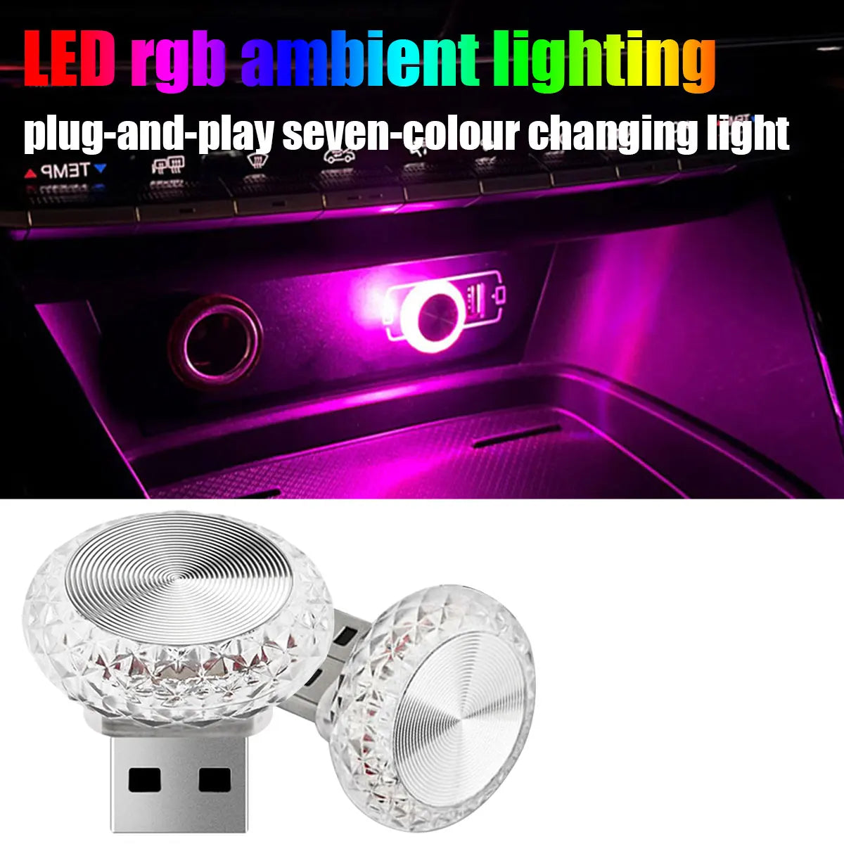 VibeHaven™ CrystalPlug Mini USB Atmosphere Light