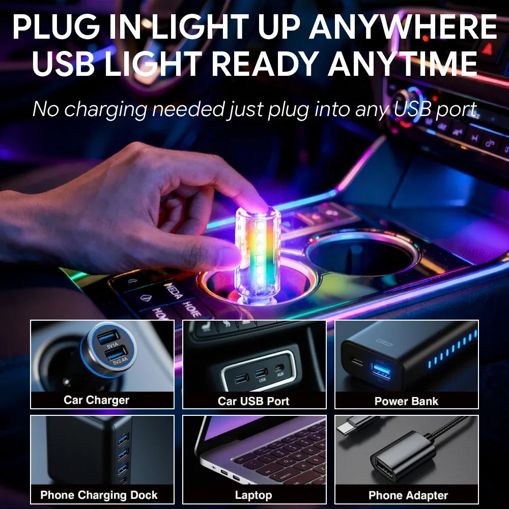 VibeHaven™ AutoGlow Ambient Car Coaster Light