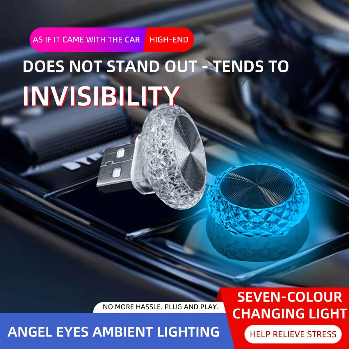 VibeHaven™ CrystalPlug Mini USB Atmosphere Light