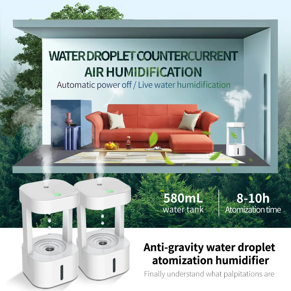 VibeHaven™ LevitaDrop Anti-Gravity Water Humidifier
